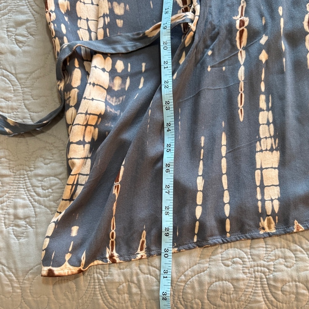 NWT J. Jill Pure Jill Tie Dye Belted Top Stone Multi size Large Tall - Picture 16 of 16